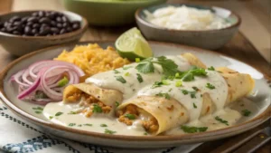 Cheesy Chicken Enchiladas with Creamy Sauce