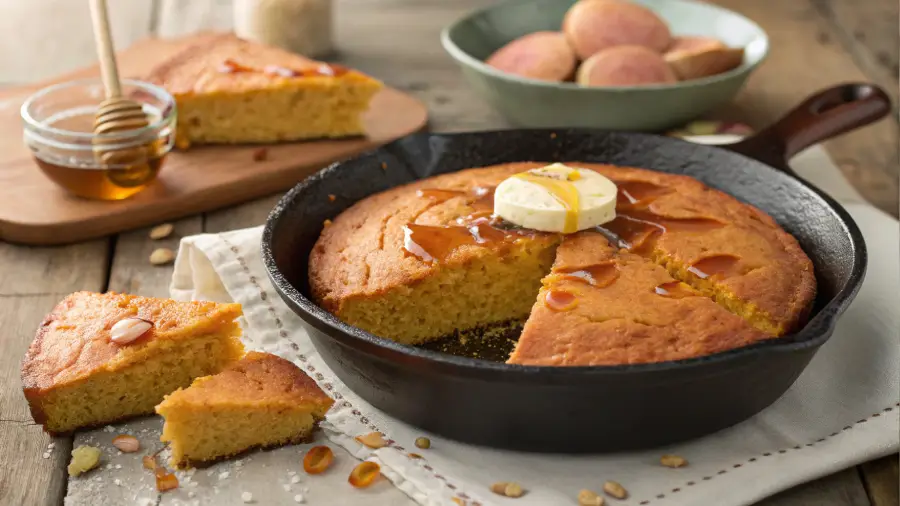 Honey Butter Sweet Potato Cornbread