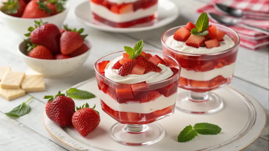Strawberry Jello Parfait