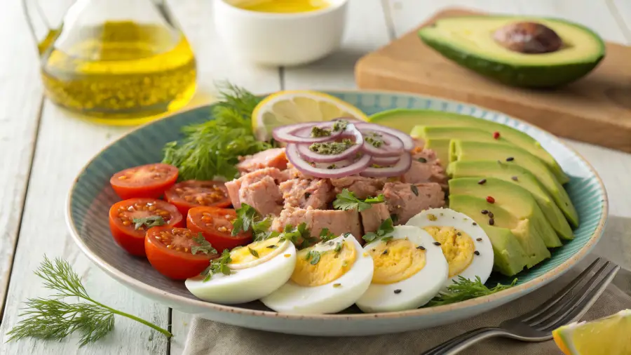 Tuna & Avocado Breakfast Plate