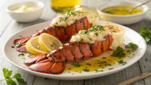 Lobster Tails with Garlic Lemon Butter