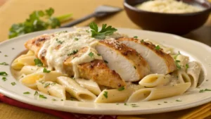 Creamy Parmesan Chicken with Penne