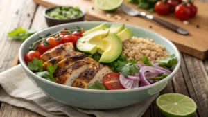 Grilled Chicken Bowl with Avocado